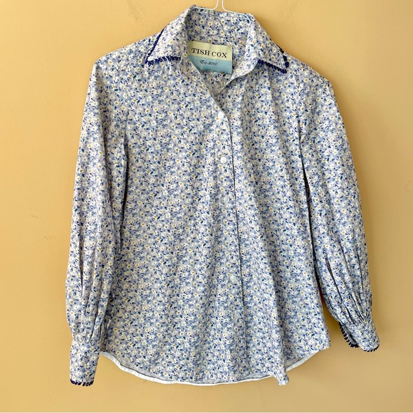 🔻LAST CHANCE🔻 TISH COX Floral Buttondown Blouse - Picture 6 of 10